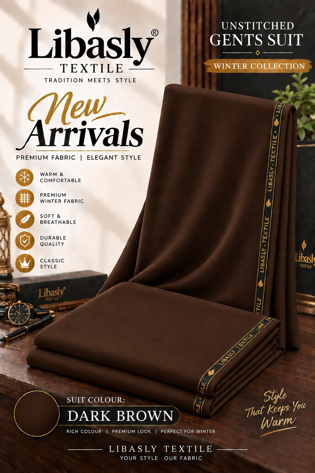 Winter Wash & Wear ( DARK BROWN )