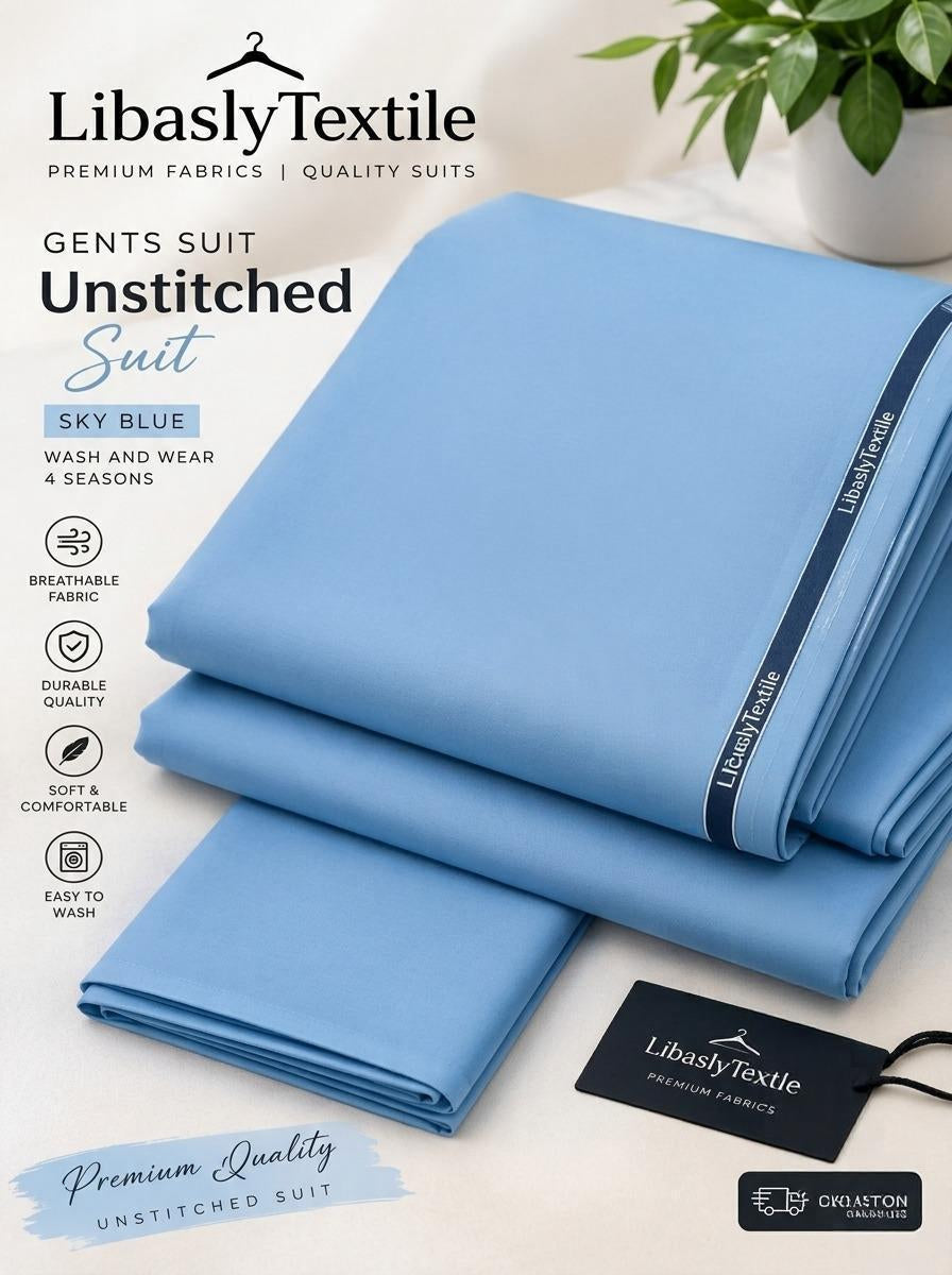 Libasly Executive Wash & Wear ( SKY BLUE )