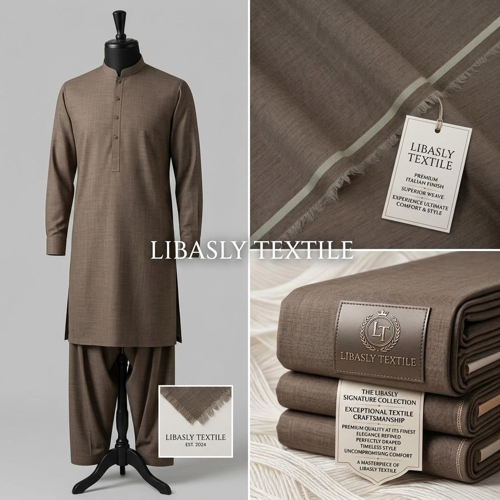 Libasly Executive Wash & Wear     (  Taupe Brown  )