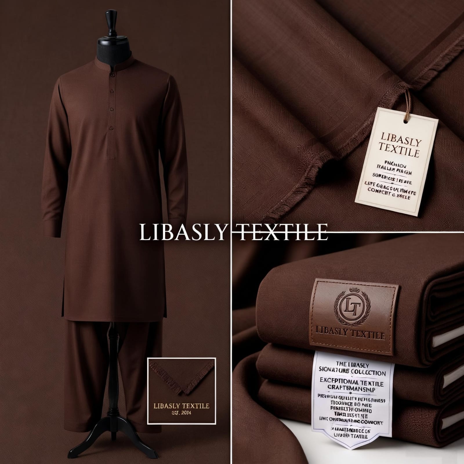 Libasly Executive Wash & Wear     (   Coffee Brown  )
