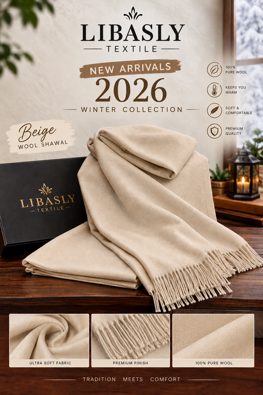 Original Wool Shawl ( Beige )