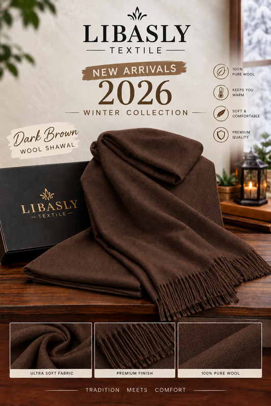 Original Wool Shawl ( Dark Brown )