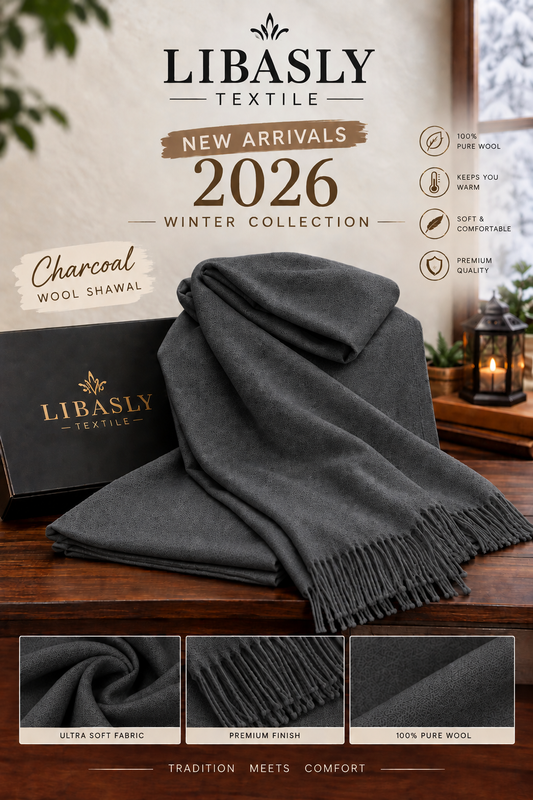 Original Wool Shawl ( Charcoal )
