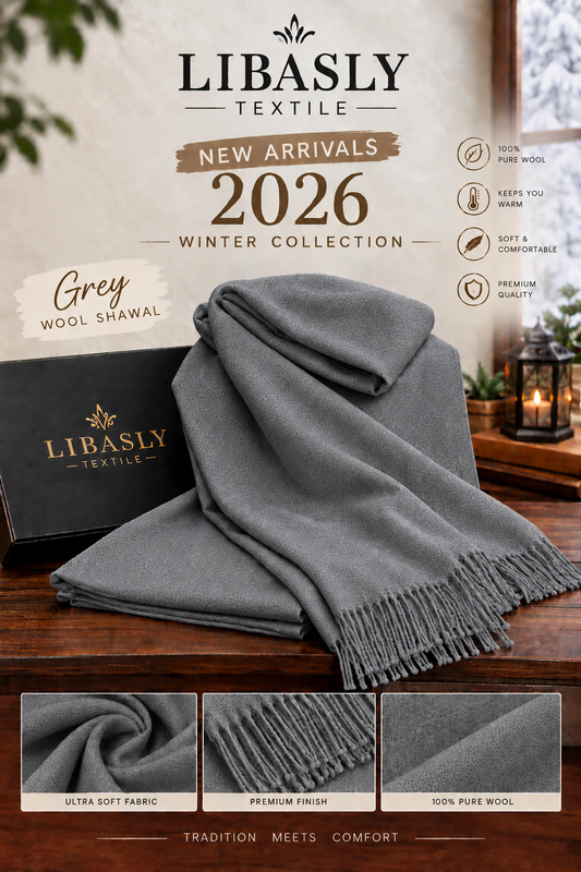 Original Wool Shawl ( Grey )
