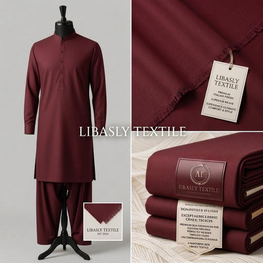 Premium Wash and Wear (   Red Mehroon   )