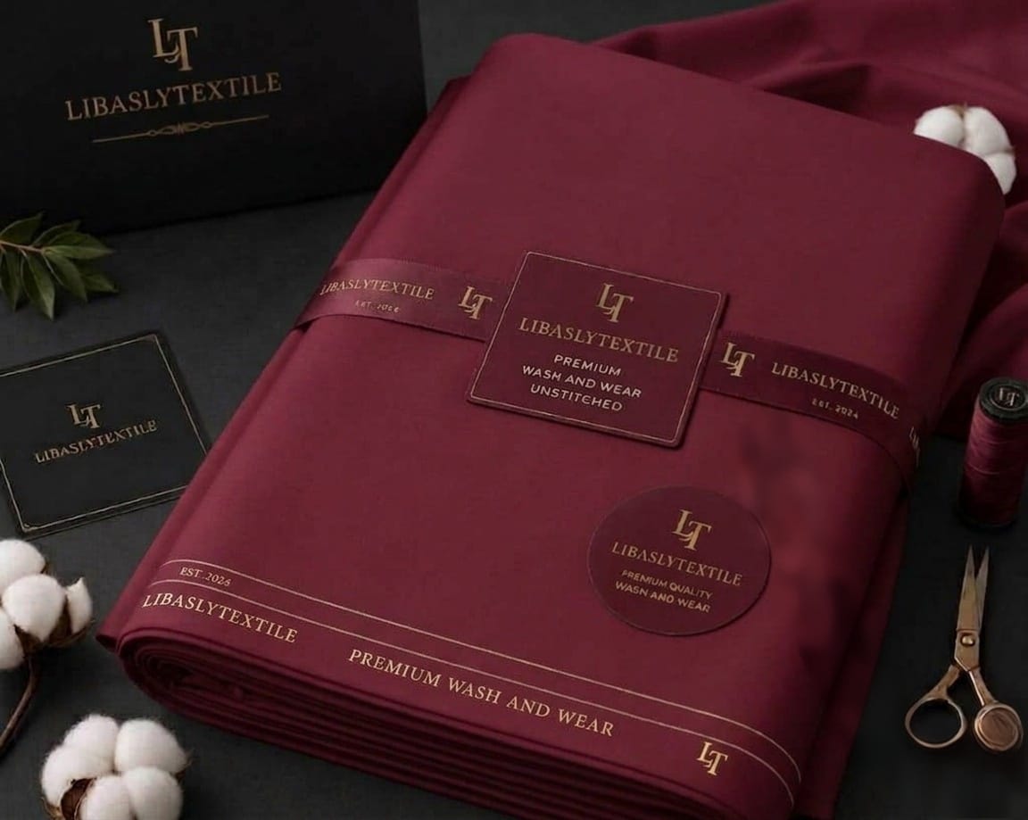 Libasly Executive Wash & Wear ( Mehroon  )