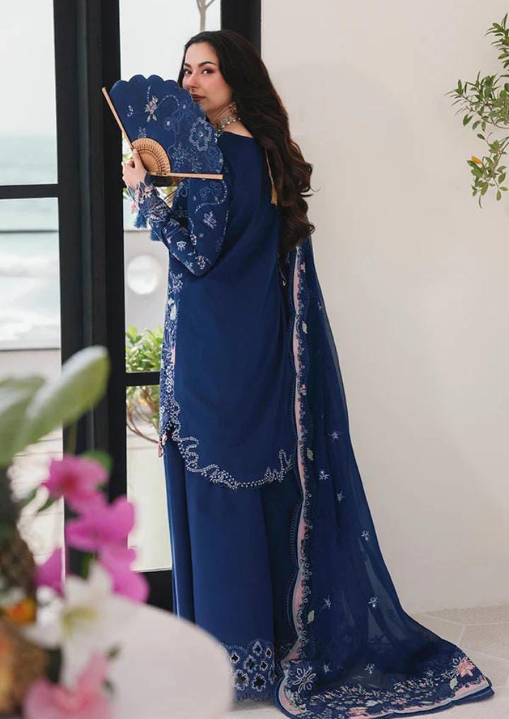 Dhanak 3-Piece Chikankari Embroidered Suit with Khadi Net Embroidered Dupatta (Art: 6222)