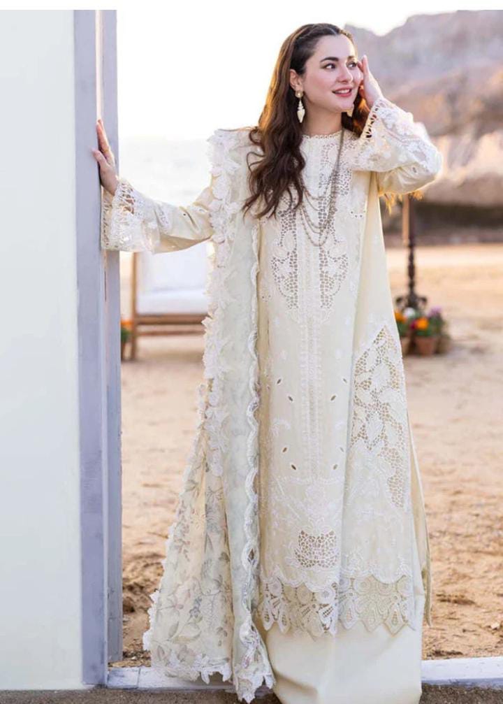 Dhanak 3-Piece Chikankari Embroidered Suit with Organza Digital Printed Dupatta (Art: 3360)