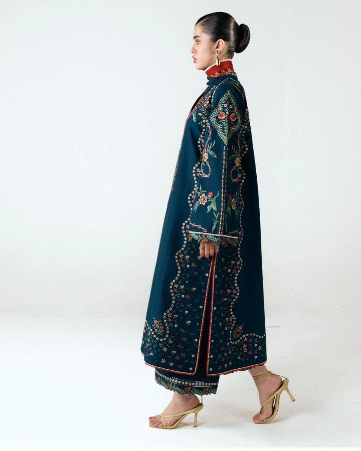 Dhanak 3-Piece Heavy Embroidered Suit with Digital Printed Wool Shawl (Art: 6395)