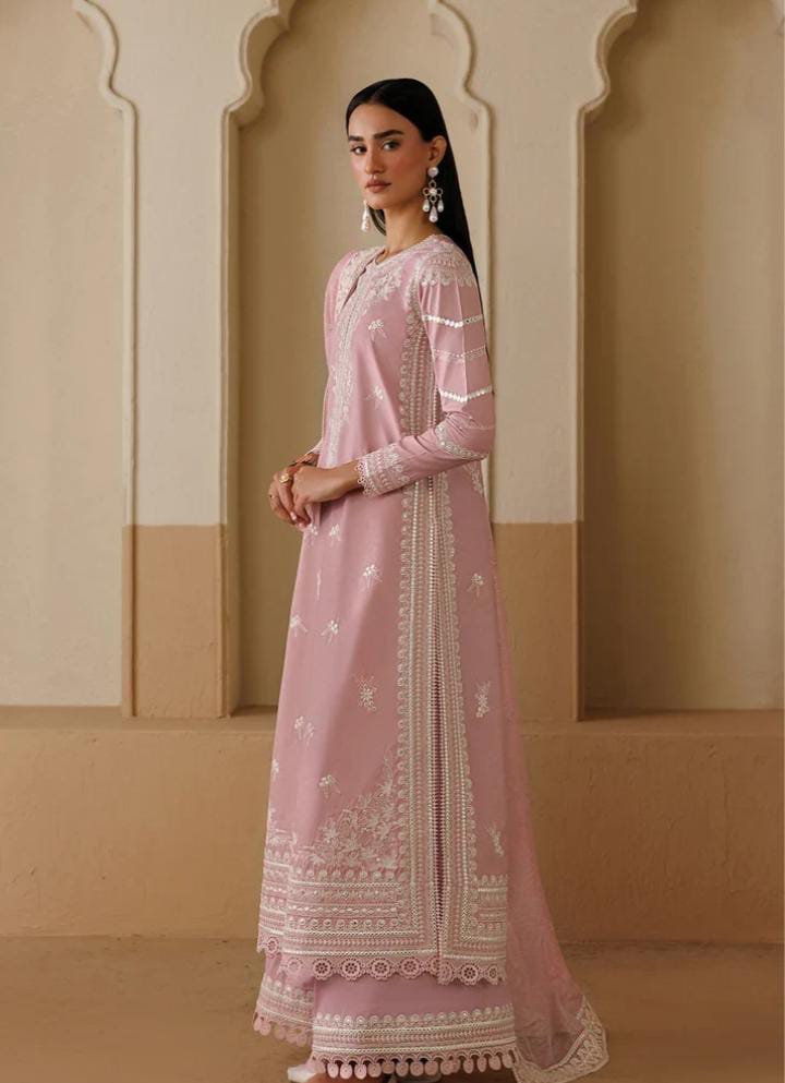 Dhanak 3-Piece Sequence Embroidered Suit with Ready-To-Wear Chiffon Dupatta (Art: 6458)