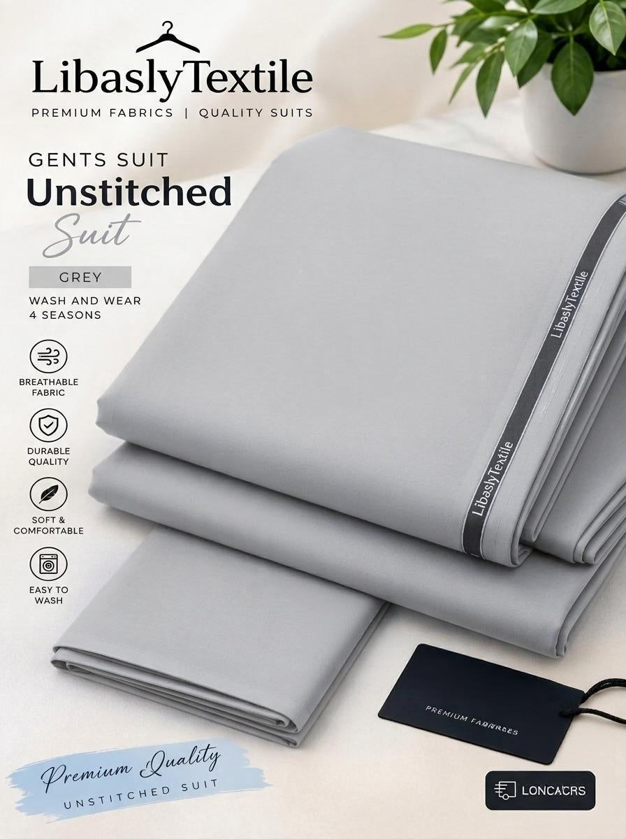 Libasly Executive Wash & Wear (  GREY  )