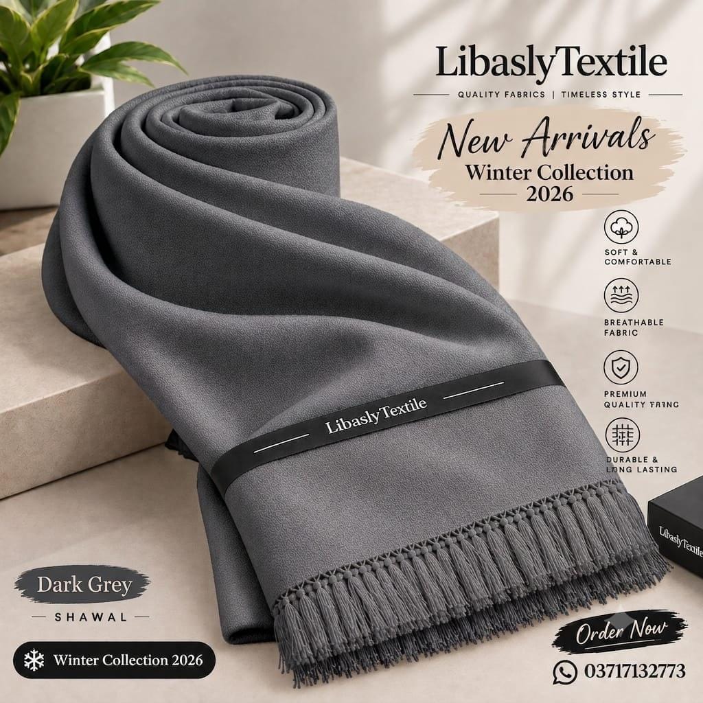 PREMIUM WOOL SHAWL ( Dark Grey )