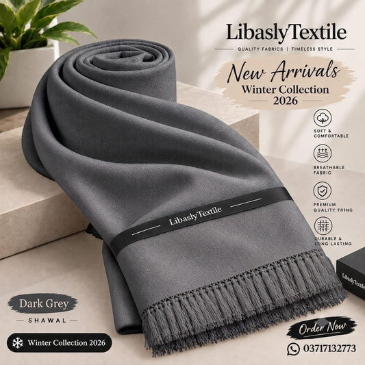PREMIUM WOOL SHAWL ( Dark Grey )