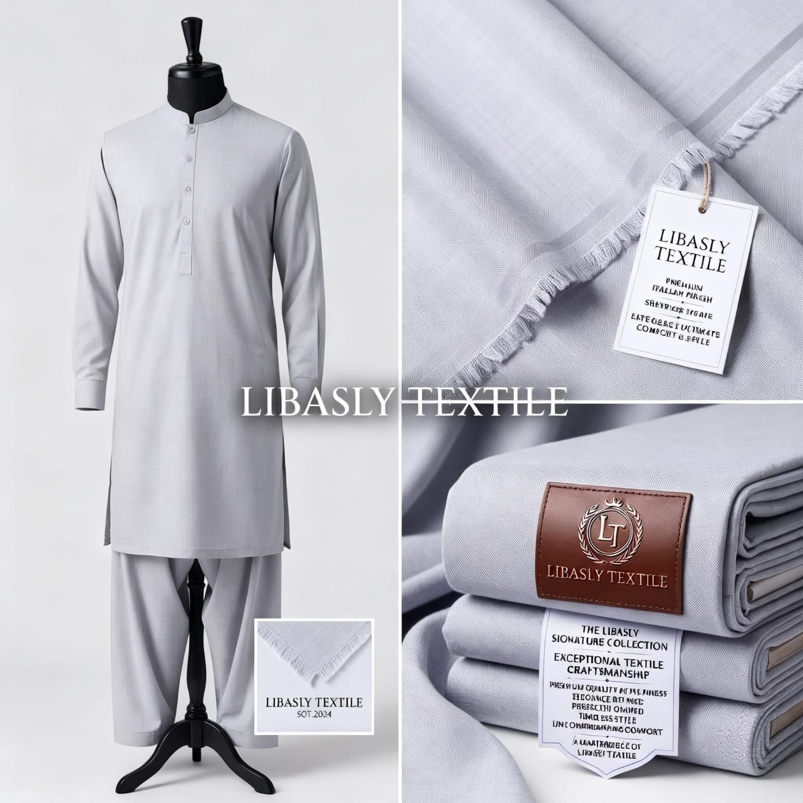 Libasly Executive Wash & Wear     (  Light Grey  )